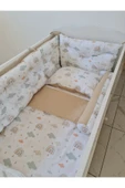 80x140 Beşik Uyumlu 4 Parça Beşik Kenar Koruma Takımı – %100 Pamuk – Yıkanabilir - 2