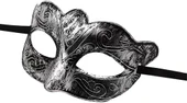 Maskeli B Antik Gri Gümüş Eskitilmiş Maske B Venedik - 3