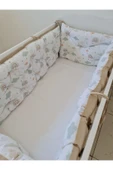 80x130 Beşik Uyumlu 4 Parça Beşik Kenar Koruma Takımı – %100 Pamuk – Yıkanabilir - 1