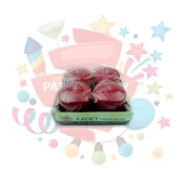 MUM TAKOZ 4*4 CM 4LÜ KIRMIZI RENK - 1