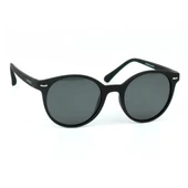 Di Caprio DC4027BLACK Yuvarlak Oval Mat Siyah Polarize Camlı Unisex Güneş Gözlüğü - 2