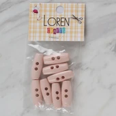 Loren Crafts pudra pembe 8 li çoban düğmesi - 70 - 1