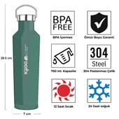 Igloo Pentagon Termos 750ml-YEŞİL - 5