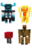 Minecraft Efsanevi Dörtlü Seti Blaze Warden Strider Golem thumbnail 1
