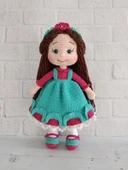 Mint Yeşili Merve Bebek Amigurumi Organik Oyuncak - 1