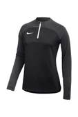 Nike W Nk Df Acdpr Dril Top K DH9246-011 Siyah Gri Kadın Antrenman Eşofman Üstü - 1