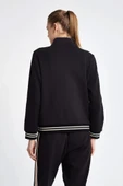 Lescon 24NTBV002120-633 Siyah Kadın Fermuarlı Sweatshirt - 3