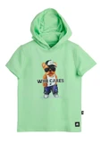 Bad Bear Mood 24.06.12.001Y Yeşil Çocuk Baskılı Hoodie Sweatshirt - 1
