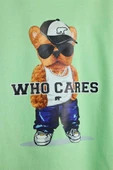 Bad Bear Mood 24.06.12.001Y Yeşil Çocuk Baskılı Hoodie Sweatshirt - 3