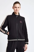 Lescon 24NTBV002120-633 Siyah Kadın Fermuarlı Sweatshirt - 1