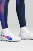 Puma King Match FG/AG 107863_02 Beyaz & Mavi & Kırmızı Futbol Kramponu - 4