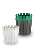 Akasya 33 Çit Model Pastel Saksı 16 Litre 33cm Plastik Drenaj Izgaralı Bitki Çiçek Saksısı - 1