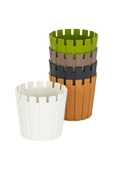Akasya 33 Çit Model Pastel Saksı 16 Litre 33cm Plastik Drenaj Izgaralı Bitki Çiçek Saksısı - 2