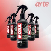 Motul M1 + M2 + E2 Motosiklet Bakım Seti | Kask Temizleyici, Kask İç Temizleyici ve Temizlik Köpüğü | 3’lü Set | - 4