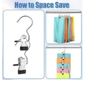 Mucit Home  Tek Mandallı Askı  Şal Askı Krafat Askı Eşarp Askı İz Yapmayan Askı 6 adet - 3
