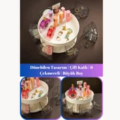 Mucit Home  Çift Katlı 6 Çekmeceli Büyük Boy Makyaj Organizeri | Takı Organizeri, Dönen Organizer - 1