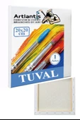 Mini Şövale 20x20 cm Tuval 3 ml Akrilik Boya 6 Renk ve Fırça 4 Adet 20x20 Mini Tuval Masaüstü Küçük Şövale Boyama Seti - 3