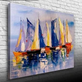 Yelkenliler Yağlıboya Kanvas Tablo 50 x 70 - 1