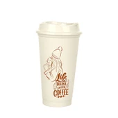 Kahve Bardağı - Kapaklı Beyaz 473 ml - 2
