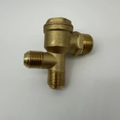 Sessiz Yağsız Kompresör Çekvalfi Çift Girişli 1/2 - 3/8 - M10x1 - 9