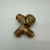Sessiz Yağsız Kompresör Çekvalfi Çift Girişli 1/2 - 3/8 - M10x1 - 3