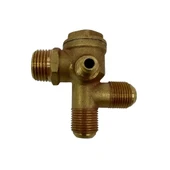 Sessiz Yağsız Kompresör Çekvalfi Çift Girişli 1/2 - 3/8 - M10x1 - 1