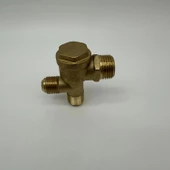 Sessiz Yağsız Kompresör Çekvalfi Çift Girişli 1/2 - 3/8 - M10x1 - 6