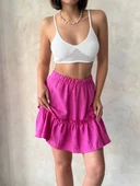 Çingene keten etek fuşya s24808 - 8