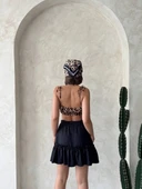 Çingene keten etek siyah s24808 - 7