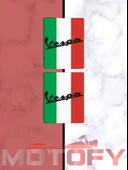 VESPA 3D DAMLA LOGO 2 Lİ STİCKER KIRMIZI BEYAZ YEŞİL - 1