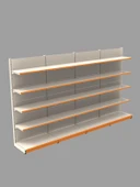 40x70x220 Cm - 40A/30*4 - 4'lü Duvar Ünitesi Market Rafı thumbnail 1