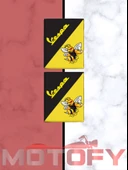 VESPA 3D DAMLA LOGO 2 Lİ STİCKER SARI - 1
