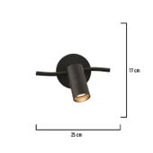 Apliqa Dusan Siyah Tekli Modern Duvar Lambası Spot Aplik thumbnail 5