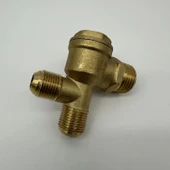Sessiz Yağsız Kompresör Çekvalfi Çift Girişli 1/2 - 3/8 - M10x1 - 2