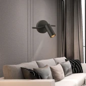 Apliqa Dusan Siyah Tekli Modern Duvar Lambası Spot Aplik thumbnail 1