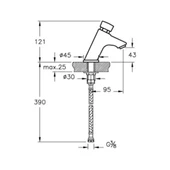 Aquatech A47059 Zaman Ayarlı Lavabo Bataryası - 2