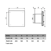 Place 100 Aksiyel Fan Dekoratif Panel 5 Yıl Garanti 16 W 90 Debi Domestik Havalandırma Fanı - 5