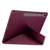 Samsung Galaxy Tab S9 Fe Plus X610 12.4 İnç Katlanabilir Kalemlikli Standlı Akıllı Kılıf  Mürdüm thumbnail 2