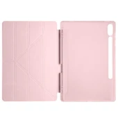 Samsung Galaxy Tab S9 Fe Plus X610 12.4 İnç Katlanabilir Kalemlikli Standlı Akıllı Kılıf  Pembe thumbnail 3