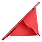 Samsung Galaxy Tab S9 Fe Plus X610 12.4 İnç Katlanabilir Kalemlikli Standlı Akıllı Kılıf  Kırmızı thumbnail 5