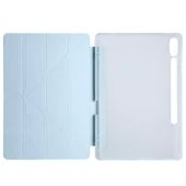 Samsung Galaxy Tab S9 Plus X810 12.4 İnç Katlanabilir Kalemlikli Standlı Akıllı Kılıf  Mavi thumbnail 3