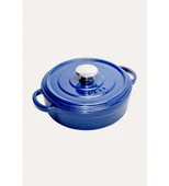 SÜREL DÖKÜM 24 CM SIĞ YUVARLAK PARLAK KOYU MAVİ - 1