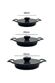 Vento 6 Parça Yanmaz Yapışmaz Titanyum Kaplama Sahan Seti 18-20-22 cm - 4
