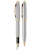 Scrikss Oscar 39 Dolma Kalem ve Tükenmez Kalem Krom Altın M Uç - 3