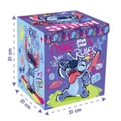 Stitch Lisanslı Kapaklı Oyuncak Kutusu Weird 30x30x30 cm - 3