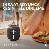 Ultimate Ears WONDERBOOM 4 Taşınabilir Su Geçirmez Bluetooth Hoparlör, Büyük Bas ve 360 Derece Ses - Mavi thumbnail 4