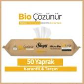 NİVEMESHOME BİO ÇÖZÜNÜR KARANFİL &TARÇIN 50 YAPRAK YÜZEY TEMİZLİK HAVLUSU SLEEPY - 1