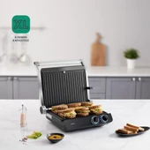 Homend Grilliant 1342H 3 in 1 Inox Gövde Çift Taraflı XL Döküm Plaka Tost ve Izgara Makinesi thumbnail 1