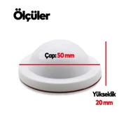 Silikon Kapı Stoperi beyaz 4 Adet Tamponu Kendinden Yapışkanlı Beyaz Kapı Kolu Stopu thumbnail 3