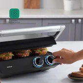 Homend Grilliant 1342H 3 in 1 Inox Gövde Çift Taraflı XL Döküm Plaka Tost ve Izgara Makinesi thumbnail 3